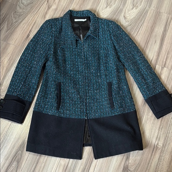 Ricki's Jackets & Blazers - Chic Tweed Coat with Black Accents